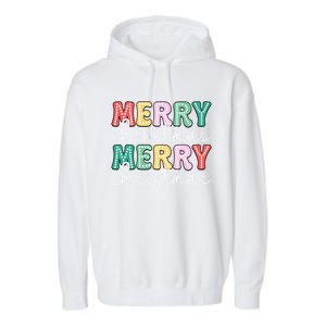 Merry Christmas Holiday Winter Vibes Christmas Gift Garment-Dyed Fleece Hoodie