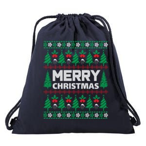 Merry Christmas Holiday Winter Vibes Christmas Gift Drawstring Bag