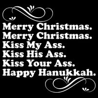 Merry Christmas Happy Hanukkah Funny Holiday 16 in Basic Backpack