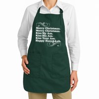 Merry Christmas Happy Hanukkah Funny Holiday Apron