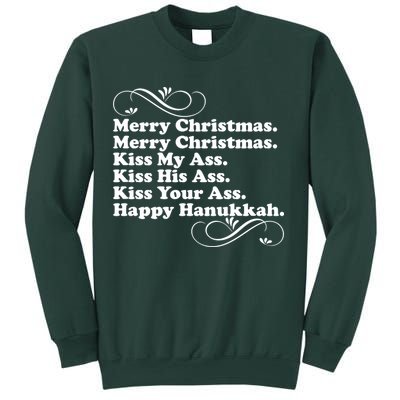 Merry Christmas Happy Hanukkah Funny Holiday Sweatshirt