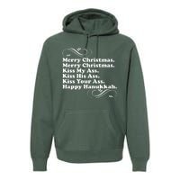 Merry Christmas Happy Hanukkah Funny Holiday Premium Hoodie