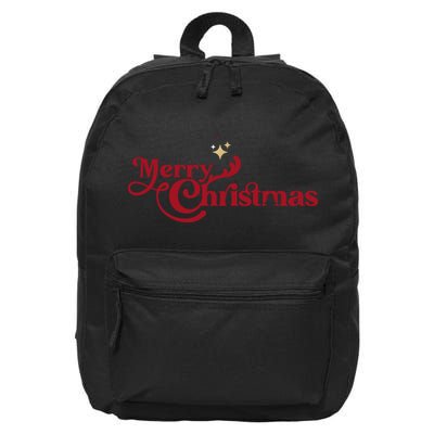 Merry Christmas Holiday Festive Gift 16 in Basic Backpack