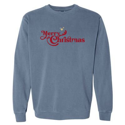 Merry Christmas Holiday Festive Gift Garment-Dyed Sweatshirt