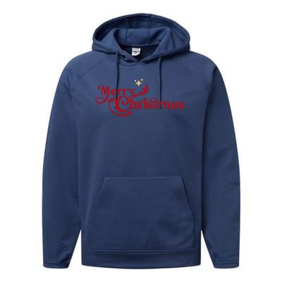 Merry Christmas Holiday Festive Gift Performance Fleece Hoodie