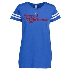 Merry Christmas Holiday Festive Gift Enza Ladies Jersey Football T-Shirt