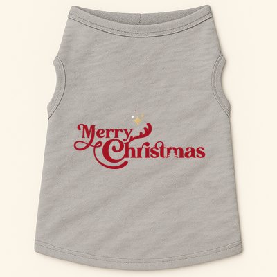 Merry Christmas Holiday Festive Gift Doggie Tank
