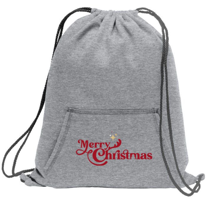 Merry Christmas Holiday Festive Gift Sweatshirt Cinch Pack Bag