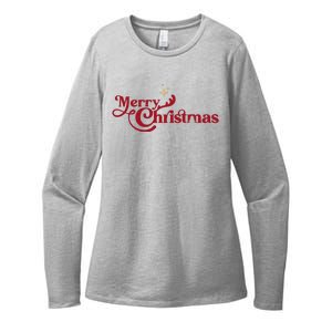 Merry Christmas Holiday Festive Gift Womens CVC Long Sleeve Shirt