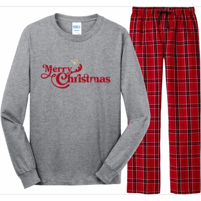 Merry Christmas Holiday Festive Gift Long Sleeve Pajama Set