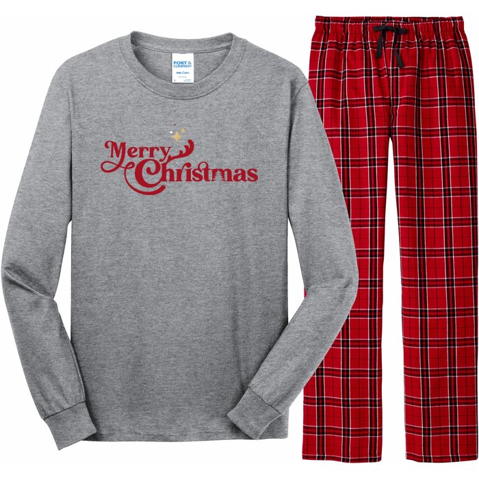 Merry Christmas Holiday Festive Gift Long Sleeve Pajama Set