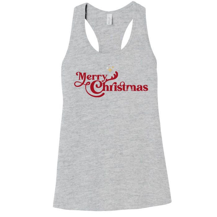 Merry Christmas Holiday Festive Gift Women's Racerback Tank