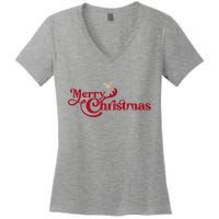 Merry Christmas Holiday Festive Gift Women's V-Neck T-Shirt