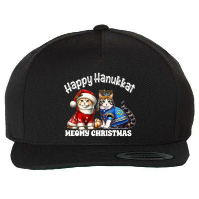 Merry Christmas Happy Hanukkah Jewish Christian  Wool Snapback Cap