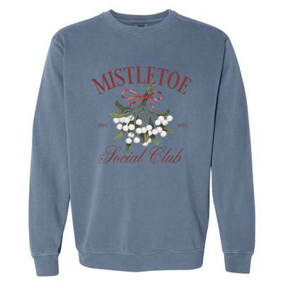 Misteltoe Christmas Holiday Season Xmas Gift Garment-Dyed Sweatshirt