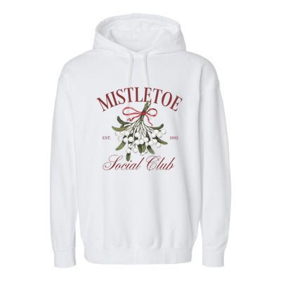 Misteltoe Christmas Holiday Season Xmas Gift Garment-Dyed Fleece Hoodie