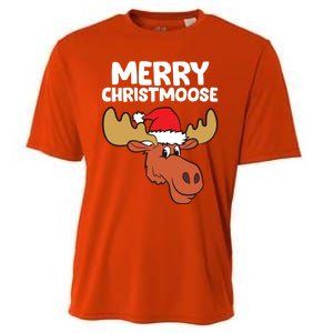 Moose Christmas Hat Moose Merry Christmoose Merry Christmas Gift Cooling Performance Crew T-Shirt