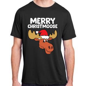 Moose Christmas Hat Moose Merry Christmoose Merry Christmas Gift Adult ChromaSoft Performance T-Shirt