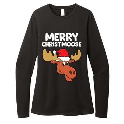 Moose Christmas Hat Moose Merry Christmoose Merry Christmas Gift Womens CVC Long Sleeve Shirt