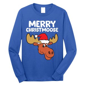 Moose Christmas Hat Moose Merry Christmoose Merry Christmas Gift Long Sleeve Shirt