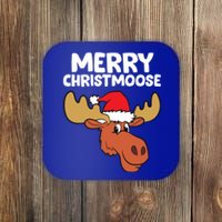 Moose Christmas Hat Moose Merry Christmoose Merry Christmas Gift Coaster