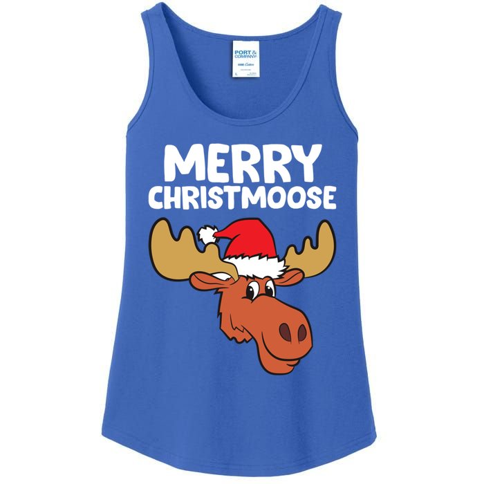 Moose Christmas Hat Moose Merry Christmoose Merry Christmas Gift Ladies Essential Tank