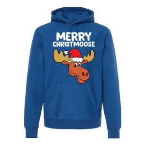 Moose Christmas Hat Moose Merry Christmoose Merry Christmas Gift Premium Hoodie