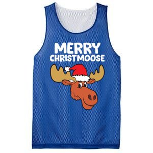 Moose Christmas Hat Moose Merry Christmoose Merry Christmas Gift Mesh Reversible Basketball Jersey Tank