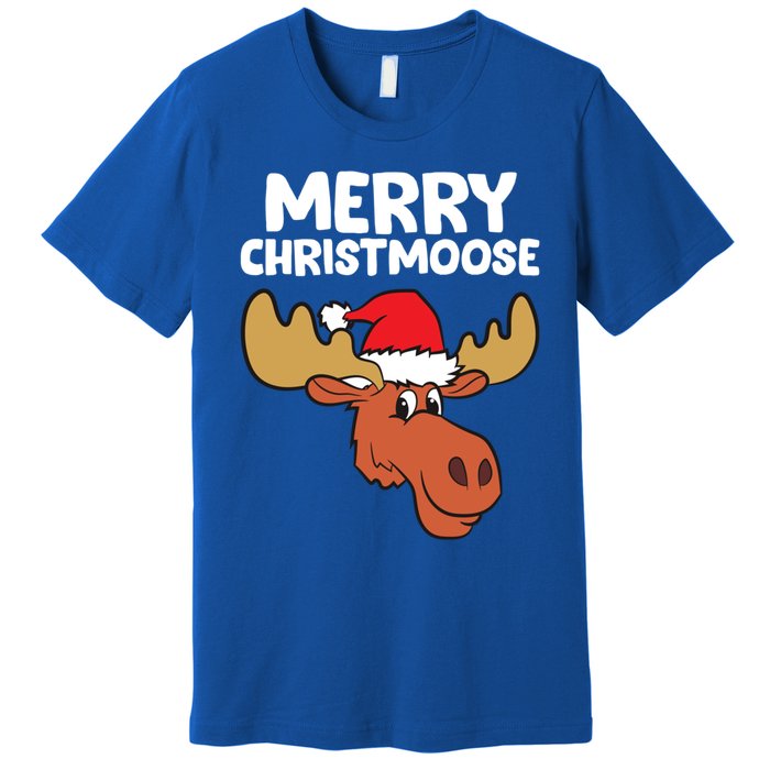 Moose Christmas Hat Moose Merry Christmoose Merry Christmas Gift Premium T-Shirt