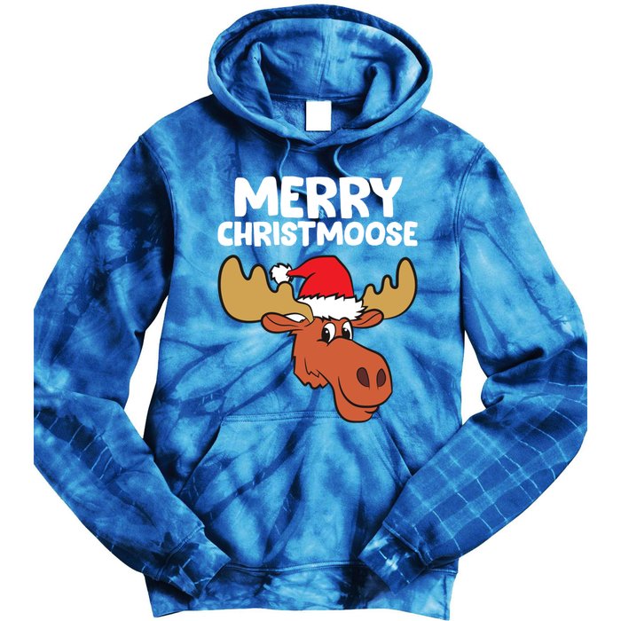 Moose Christmas Hat Moose Merry Christmoose Merry Christmas Gift Tie Dye Hoodie