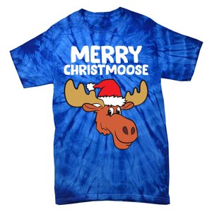 Moose Christmas Hat Moose Merry Christmoose Merry Christmas Gift Tie-Dye T-Shirt