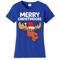 Moose Christmas Hat Moose Merry Christmoose Merry Christmas Gift Women's T-Shirt