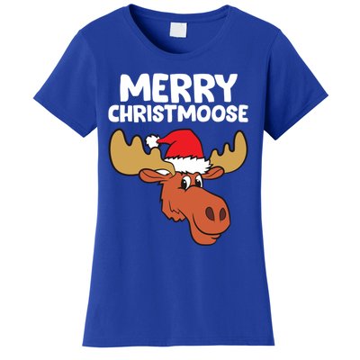 Moose Christmas Hat Moose Merry Christmoose Merry Christmas Gift Women's T-Shirt