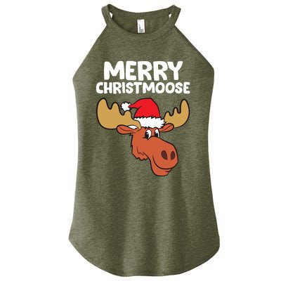 Moose Christmas Hat Moose Merry Christmoose Merry Christmas Gift Women's Perfect Tri Rocker Tank