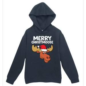 Moose Christmas Hat Moose Merry Christmoose Merry Christmas Gift Urban Pullover Hoodie