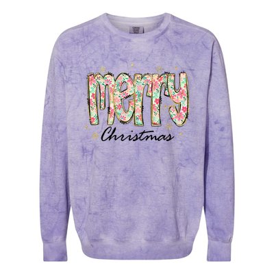 Merry Christmas Holiday Season Colorblast Crewneck Sweatshirt