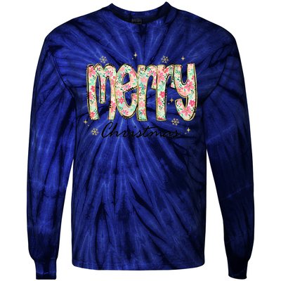 Merry Christmas Holiday Season Tie-Dye Long Sleeve Shirt