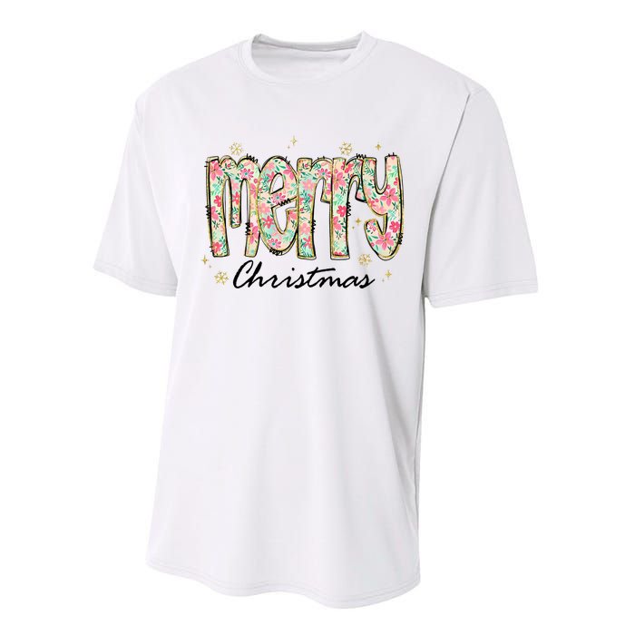 Merry Christmas Holiday Season Performance Sprint T-Shirt