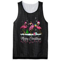 Merry Christmas Hat Santa Flamingo Snow Xmas Pajamas  Mesh Reversible Basketball Jersey Tank