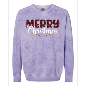 Merry Christmas Holiday Festive Colorblast Crewneck Sweatshirt