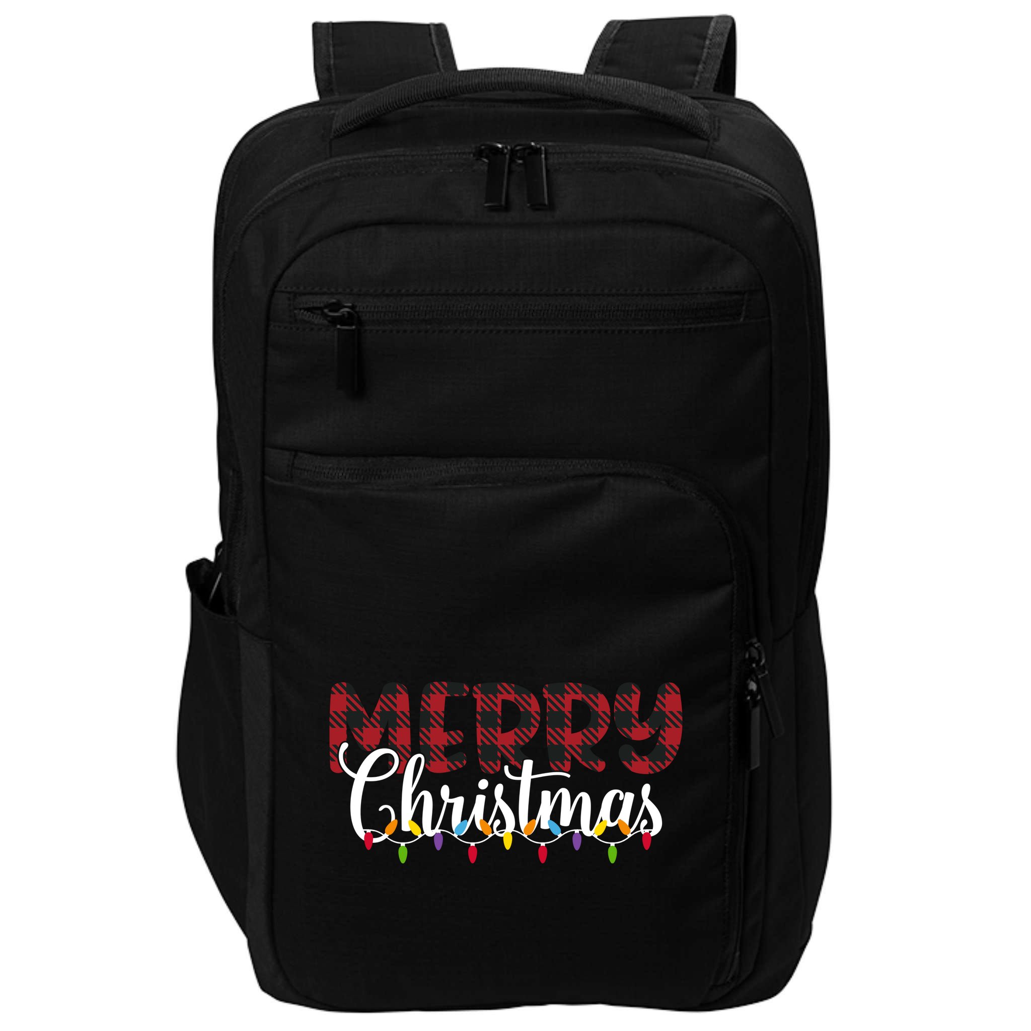 Merry Christmas Holiday Festive Impact Tech Backpack