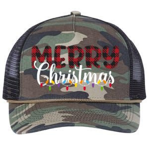 Merry Christmas Holiday Festive Retro Rope Trucker Hat Cap