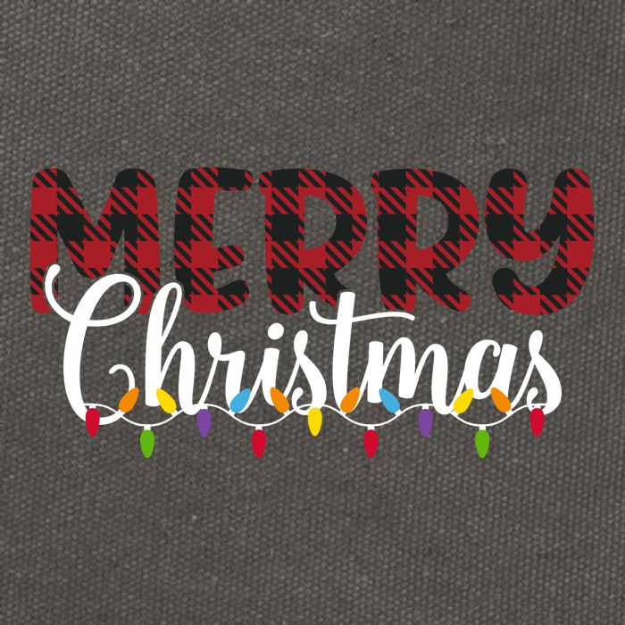 Merry Christmas Holiday Festive Cotton Canvas Backpack