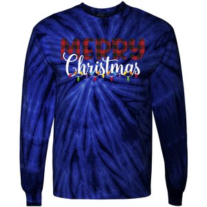 Merry Christmas Holiday Festive Tie-Dye Long Sleeve Shirt