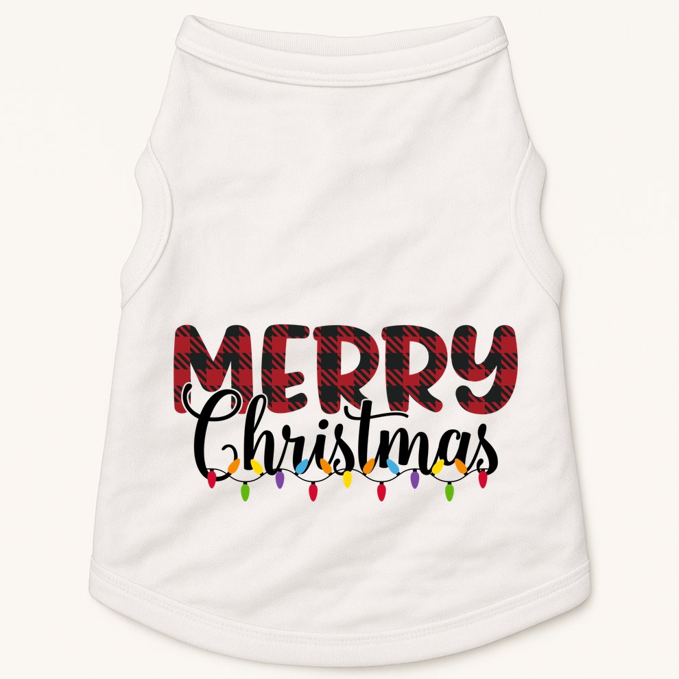 Merry Christmas Holiday Festive Doggie Tank
