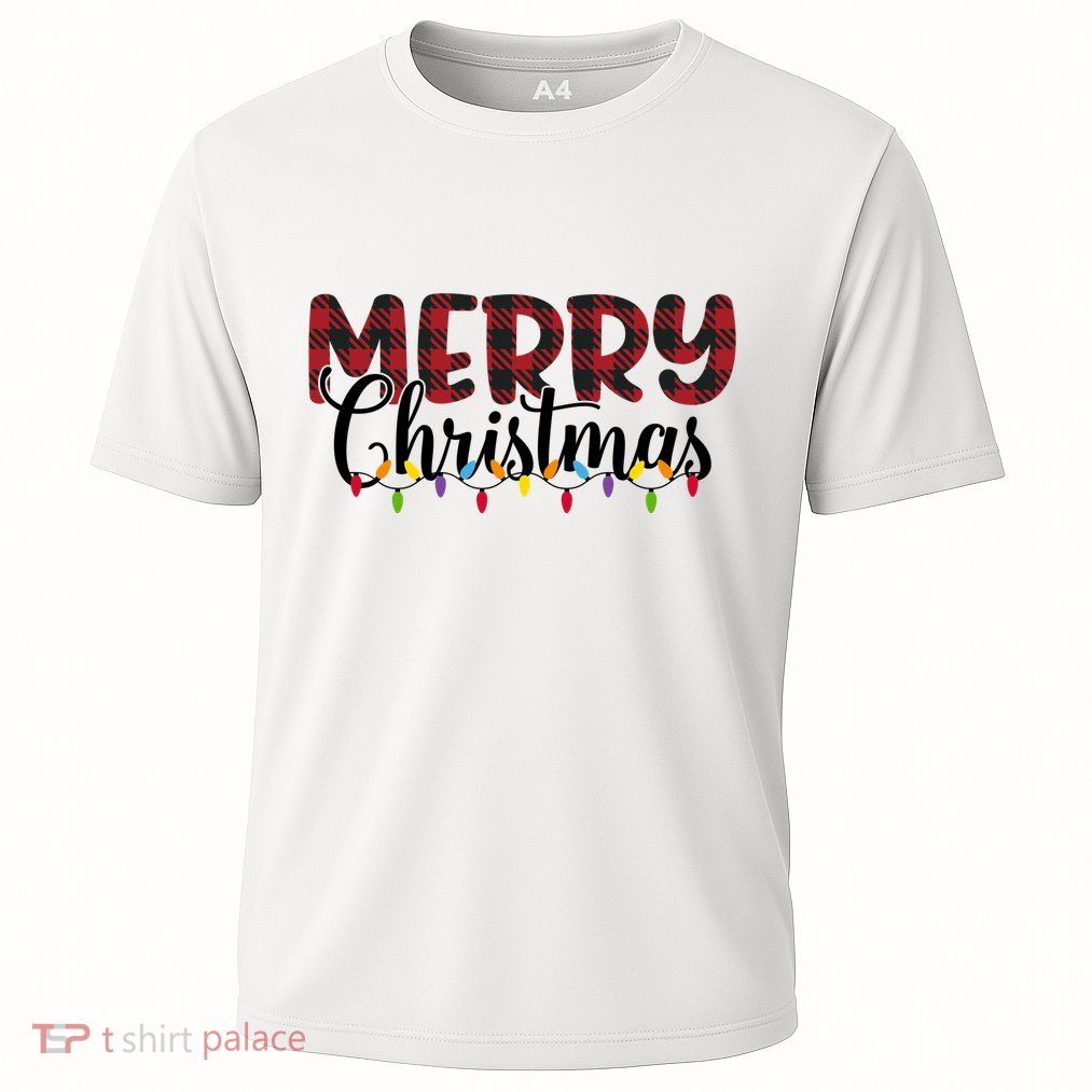 Merry Christmas Holiday Festive Cooling Performance Crew T-Shirt