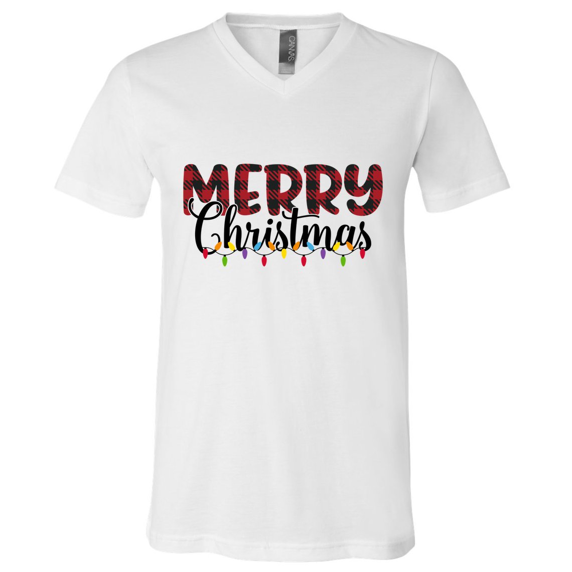 Merry Christmas Holiday Festive V-Neck T-Shirt