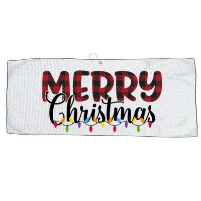 Merry Christmas Holiday Festive Large Microfiber Waffle Golf Towel