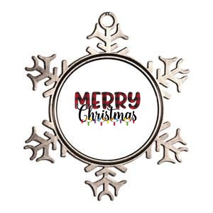 Merry Christmas Holiday Festive Metallic Star Ornament