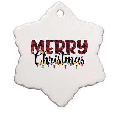 Merry Christmas Holiday Festive Ceramic Star Ornament